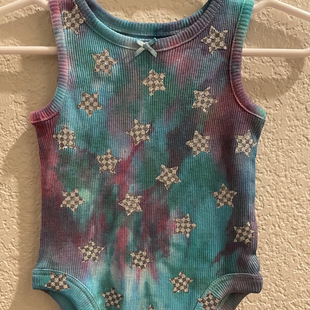 Hand dyed baby onesie